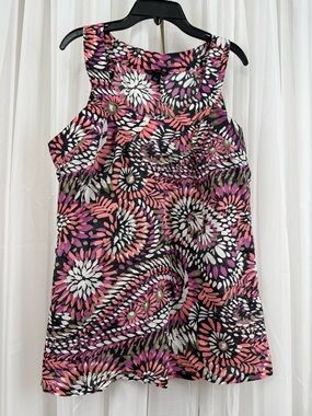 Banana Republic Floral Sleeveless Top Size L 100% Cotton Lightweight